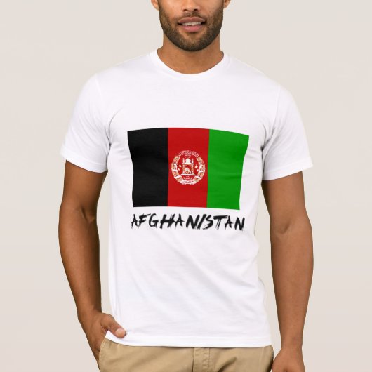 T-shirt Drapeau de l'Afghanistan (Devant)