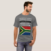 T-shirt Drapeau de l'Afrique du Sud (Devant entier)
