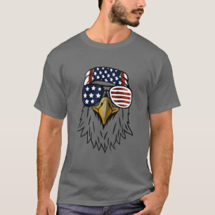 T-shirt Drapeau de l'aigle à tête blanche américain Amériq