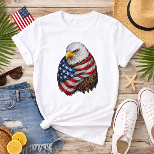 T-shirt Drapeau de l'aigle américain