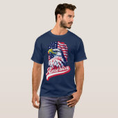 T-shirt Drapeau de l'aigle américain (Devant entier)