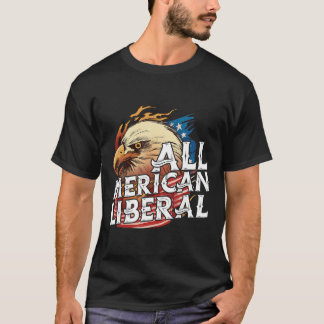 T-shirt Drapeau de l'aigle américain de la Journée 4 juill