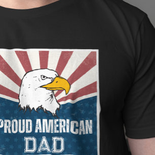 T-shirt Drapeau de l'aigle chauve-souris papa américain