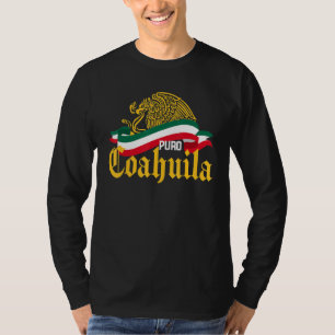 T-shirt Drapeau de l'aigle jaune du Coahuila Mexique Puro 
