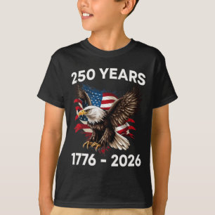 T-shirt Drapeau de l'aigle patriotique 250 ans 1776-2026 2