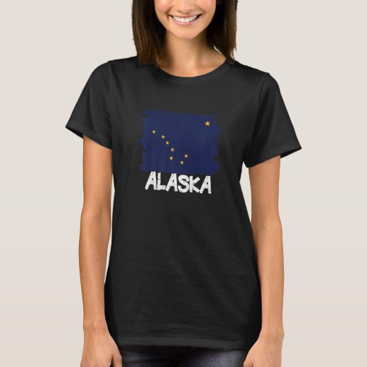T-shirt Drapeau de l'Alaska cool (Devant)