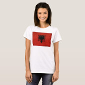 T-shirt Drapeau de l'Albanie (Devant entier)