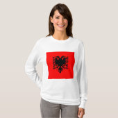 T-shirt Drapeau de l'Albanie (Devant entier)