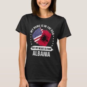 T-shirt Drapeau de l'Albanie patriote américain Racines al