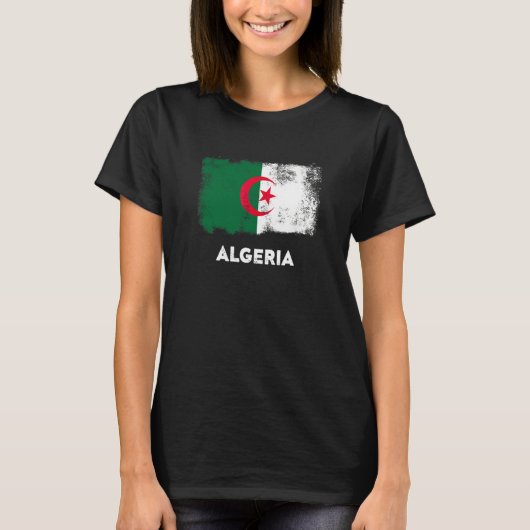 T-shirt Drapeau de l'Algérie (Devant)