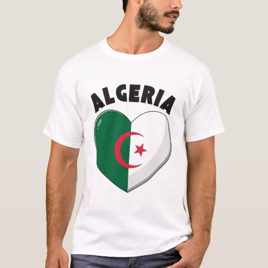 T-shirt Drapeau de l'Algérie (Devant)