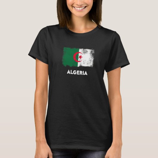 T-shirt Drapeau de l'Algérie (Devant)