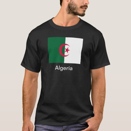 T-shirt Drapeau de l'Algérie (Devant)