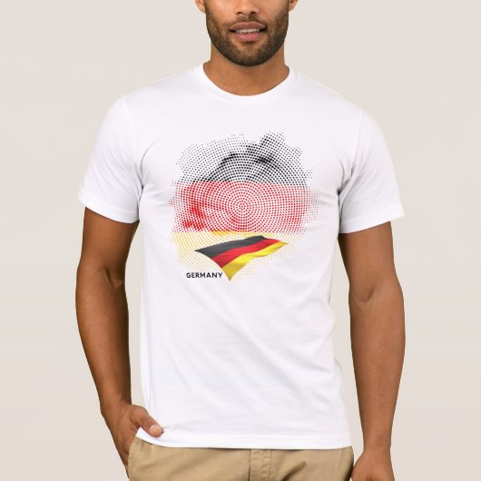 T-shirt Drapeau de l'Allemagne (Devant)