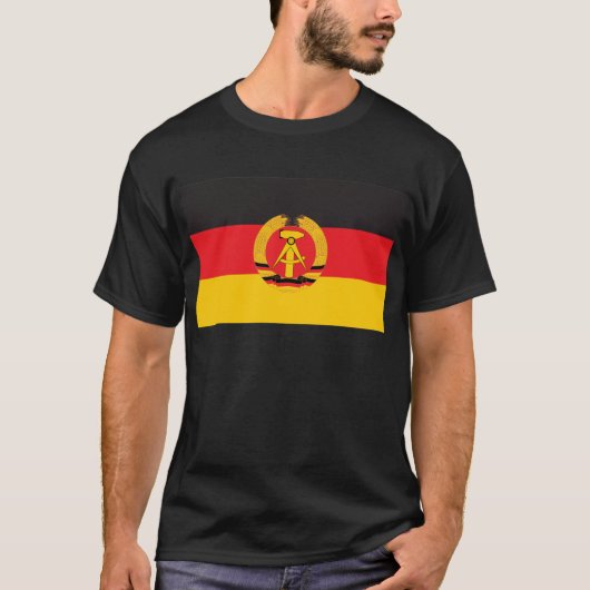 T-shirt Drapeau de l'Allemagne de l'Est (Devant)