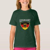 T-shirt Drapeau De L'Allemagne & Emblem (Devant)