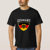 T-shirt Drapeau De L'Allemagne & Emblem (Devant)