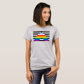 T-shirt Drapeau de l'Ally Pride de progression LGBTQ (Devant entier)