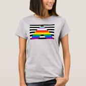 T-shirt Drapeau de l'Ally Pride de progression LGBTQ (Devant)