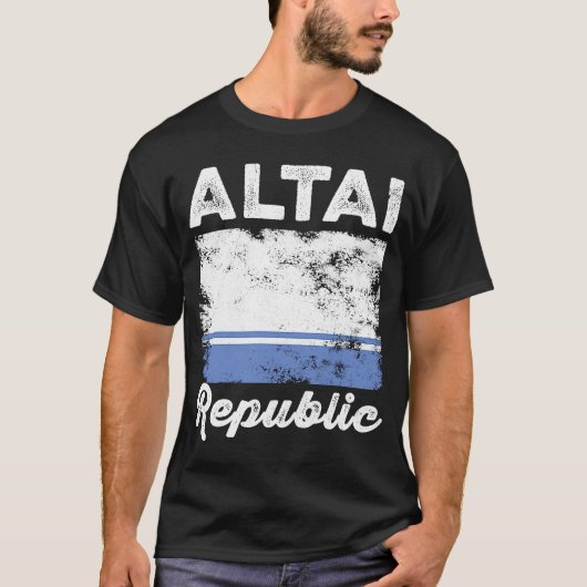 T-shirt Drapeau de l'Altaï Hommes déçus Femmes Enfants Alt (Devant)