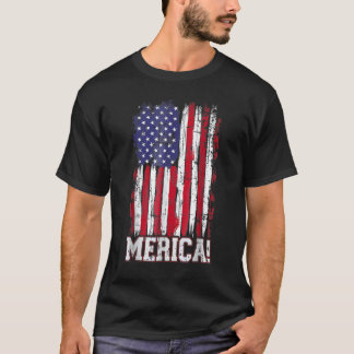 T-shirt Drapeau de l'Amérique pour le Jour de l'Indépendan