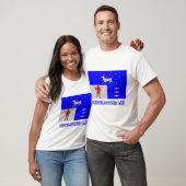 T-shirt Drapeau de län de Västerbottens avec le nom (Unisexe)
