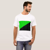 T-shirt Drapeau de l'anarchisme vert (Devant entier)