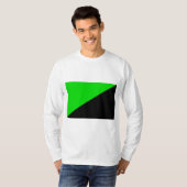T-shirt Drapeau de l'anarchisme vert (Devant entier)