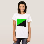 T-shirt Drapeau de l'anarchisme vert (Devant entier)