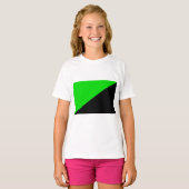 T-shirt Drapeau de l'anarchisme vert (Devant entier)