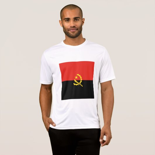 T-shirt Drapeau de l'Angola (Devant entier)