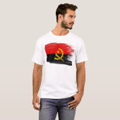 T-shirt Drapeau de l'Angola (Devant entier)