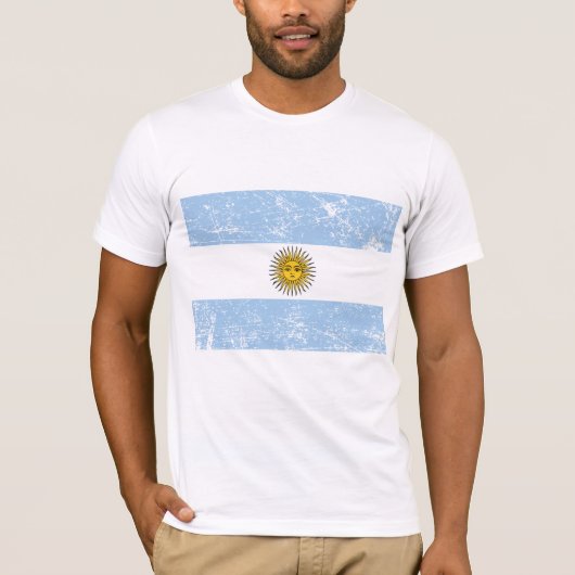T-shirt Drapeau de l'Argentine (Devant)