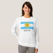 T-shirt Drapeau de l'Argentine, Argentine (Devant entier)