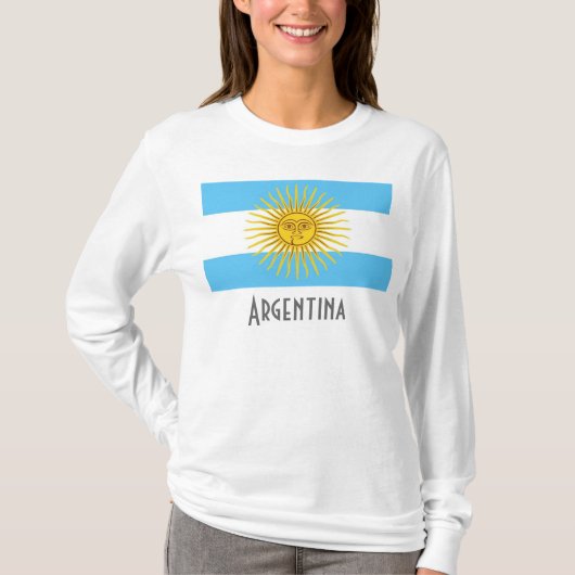 T-shirt Drapeau de l'Argentine, Argentine (Devant)