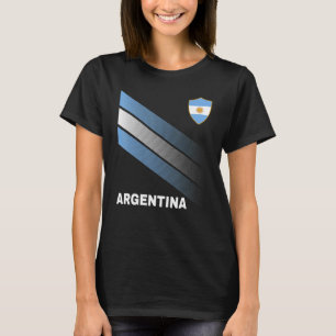 T-shirt Drapeau de l'Argentine de football pour hommes fem