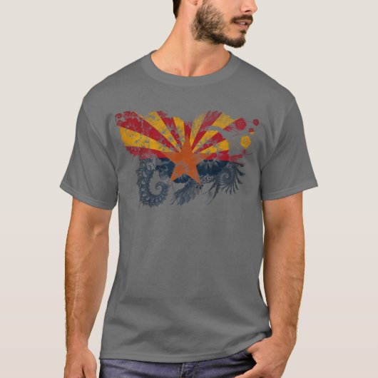 T-shirt Drapeau de l'Arizona (Devant)