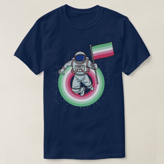T-shirt Drapeau de l'astronaute Abroseuse Pride (Design devant)