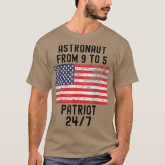 T-shirt Drapeau de l'astronaute Patriot 4 juillet USA