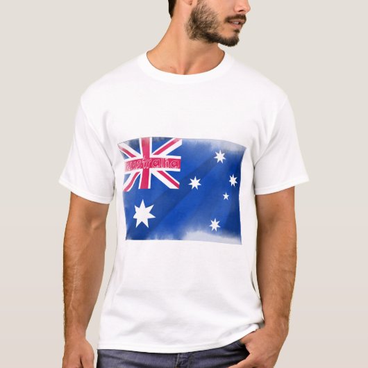 T-shirt Drapeau de l'Australie Fondu (Devant)