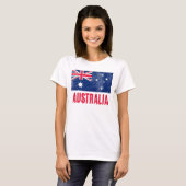T-shirt Drapeau de l'Australie (Grunge Look) (Devant entier)