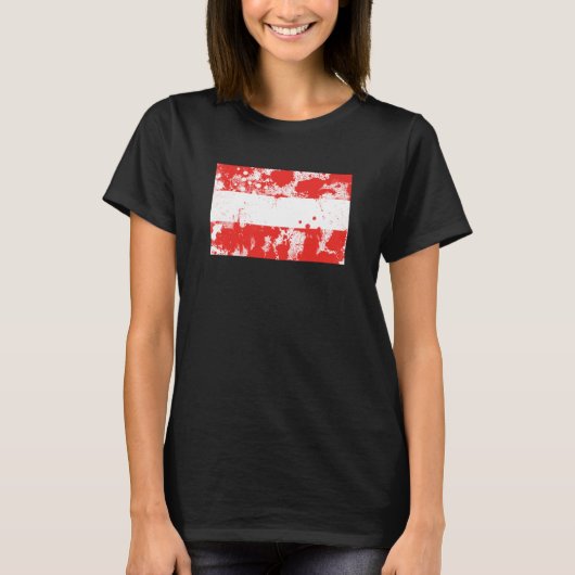 T-shirt Drapeau de l'Autriche (Devant)
