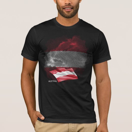 T-shirt Drapeau de l'Autriche (Devant)