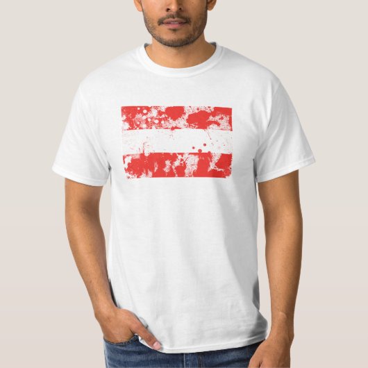 T-shirt Drapeau de l'Autriche (Devant)