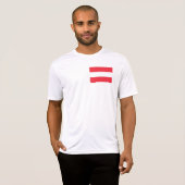 T-shirt Drapeau de l'Autriche (Devant entier)