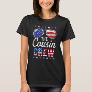 T-shirt Drapeau De L'Équipage Cousin Feu D'artifice Améric