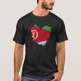 T-shirt Drapeau de l'Érythrée Je l'aime Il est dans mon AD