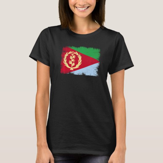 T-shirt Drapeau de l'Erythrée vintage (Devant)