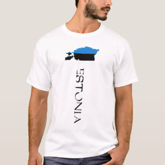 T-shirt Drapeau de l'Estonie Carte