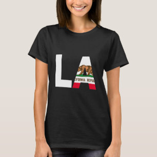 T-shirt Drapeau de l'état de Californie Louisiana LA Citie